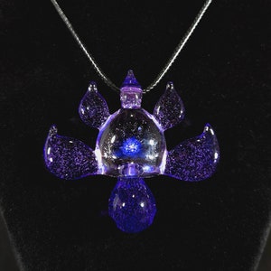 Sea Turtle Pendant - Purple Lollipop Handmade Glass Pendant | Glass Jewelry Necklace | Heady Glass Pendant | Sea Glass Art | Ocean Art