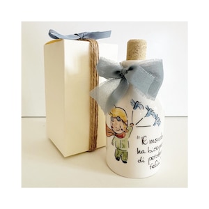 Little prince ceramic cruet favor, made and painted by hand, ideal as a communion, confirmation, baptism or birthday favor