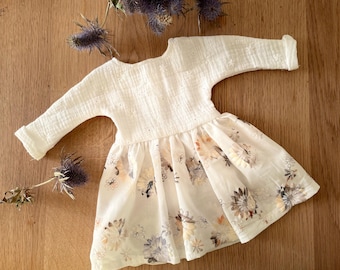 Floral Embroidery Doll Dress, Fits 18 inch Gotz Happy Kidz Doll