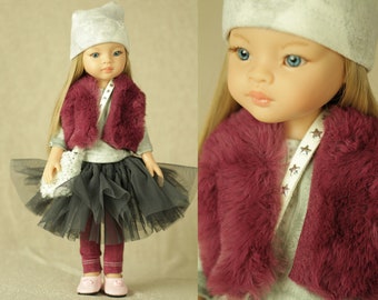 SOFIA SNOW tenue complète pour poupée Paola Reina Amigas 13 pouces, jupe tutu, t-shirt, leggings, sac, casquette et gilet, vêtements Paola Reina