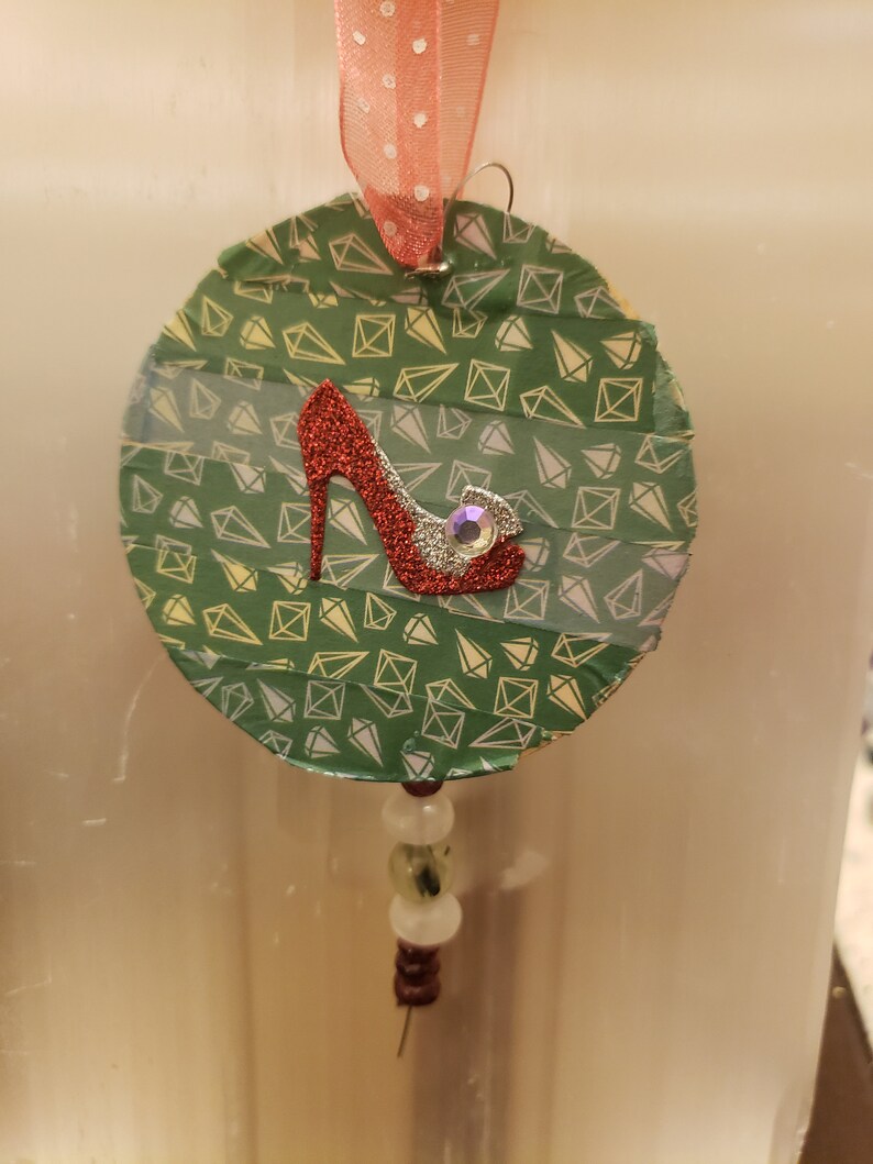 Ruby Slippers Crystal Car Rearview Mirror Ornament
