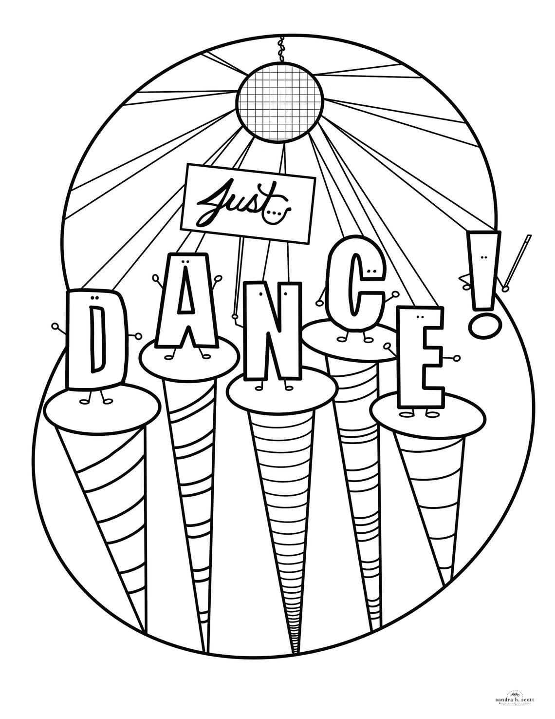 Just Dance Printable Coloring Page Inspirational Self Love - Etsy UK