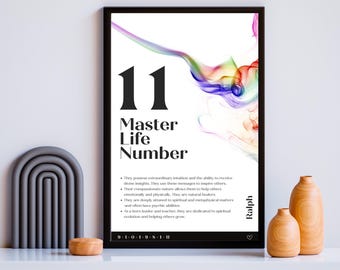 Personalized Master Life Path Number 11 Aura Print (Digital Download)