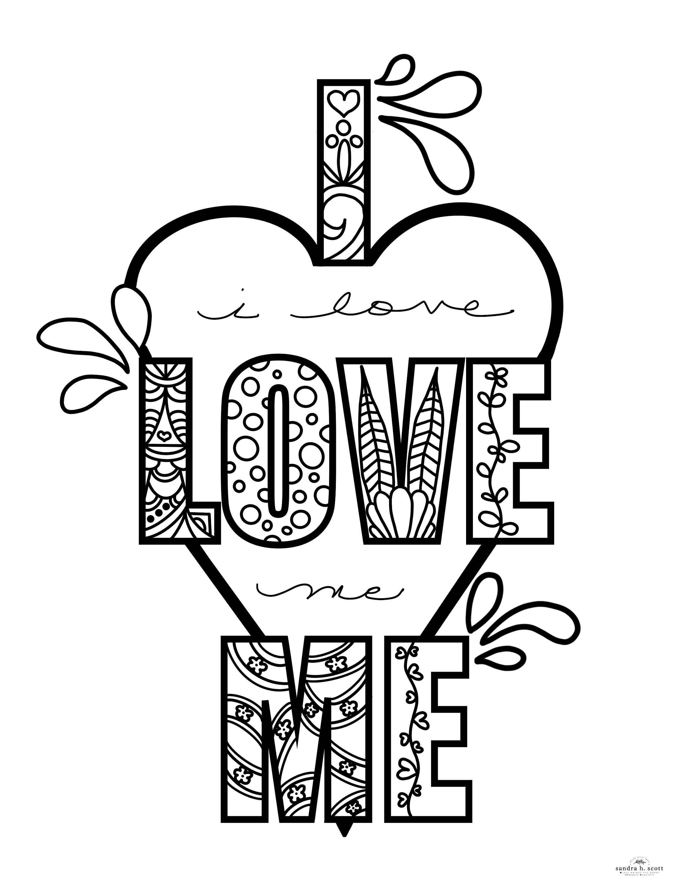 Self Love Coloring Coloring Pages