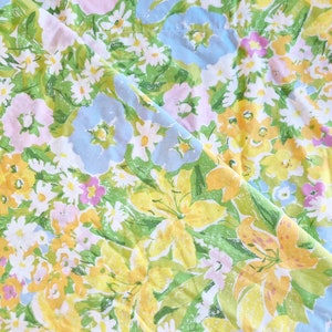Vintage floral single bed cotton flat sheet ~ manchester / upcycling / vintage sheet / homeware / #3012