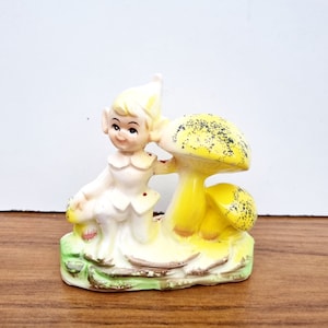 Vintage Japanese ceramic kitsch pixie elf figurine ~ Collectable / made in Japan / vintage figurine / vintage kitsch / #2825