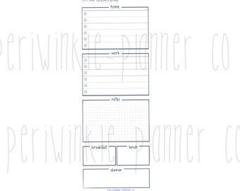 SKINNY MINI Sem data DIÁRIO encaixe para Happy Planner para impressão 7 discos #wparisdaily