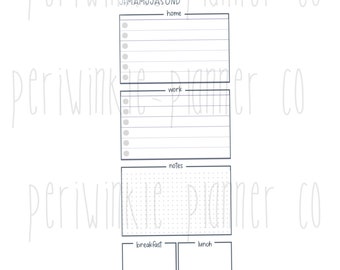 UNDATED DAILY: fitting Skinny Classic Happy Planner insert Half Note DISCS-Spring Printable