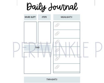 SKINNY MINI Inserção diária sem data de BEM-ESTAR encaixe Happy Planner para impressão 7 discos
