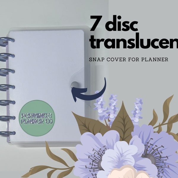 COVER MINI  fitting Happy Planner Snap Frosted Translucent