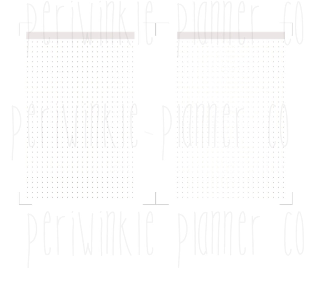 Micro for Happy Planner DOT GRID Paper Inserts PDF Download Printable ...