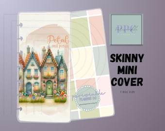 COVER fitting Happy Planner Skinny Mini (7 disc) houses petal & porch