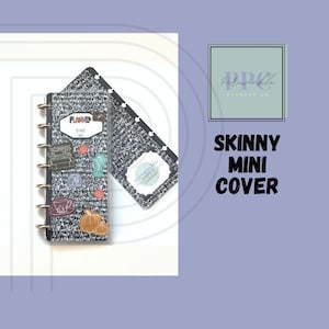 SKINNY MINI Cover fitting Happy Planner SEVEN disc size Composition Notebook Style Fall Themed