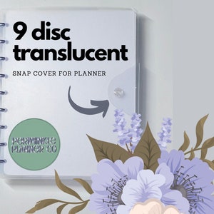 COVER CLASSIC fitting Happy Planner NINE discs Snap Frosted Translucent
