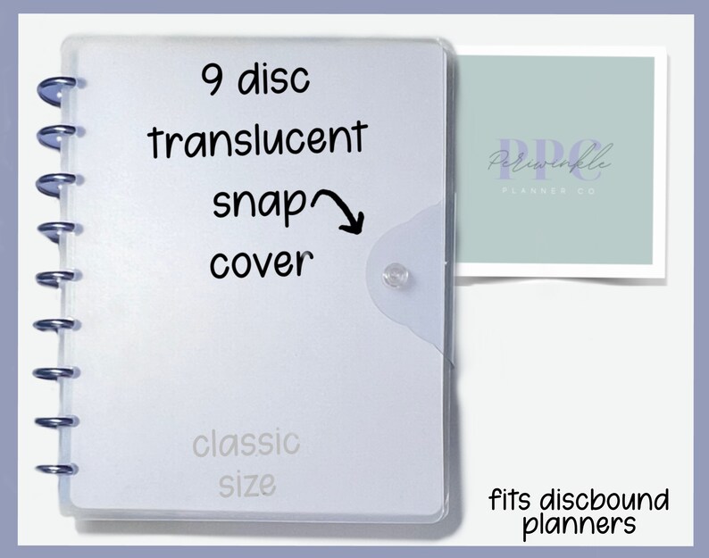 COVER CLASSIC Fitting Happy Planner Snap Frosted Translucent Etsy