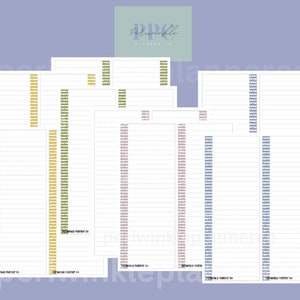 Lined Paper for Skinny MINI Happy Planner insert printable ALL four colors download