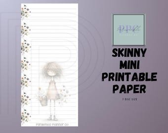 Papel pautado para Skinny MINI Happy Planner para imprimir e baixar