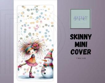 COVER fitting Happy Planner Skinny Mini (7 disc) girl snowman