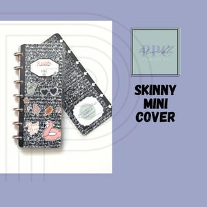 SKINNY MINI Cover fitting Happy Planner SEVEN disc size Composition Notebook Style Summer Themed