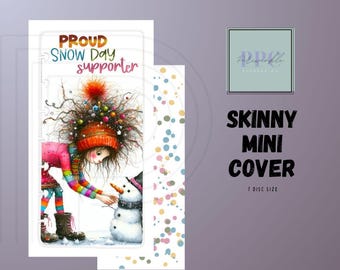 COVER fitting Happy Planner Skinny Mini (7 disc) girl snow day