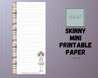 Papel pautado para Skinny MINI Happy Planner, inserir para impressão, baixar meias