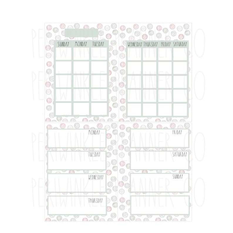 Digital DOWNLOAD Monthly Micro Happy Planner Undated Printable Etsy