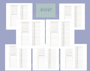 Skinny Mini Happy Planner Inserts: Dated Monthly Half Notes (Printable Download)