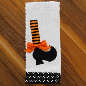 Witch Shoe Hand Towel-Waffle Weave Kitchen Bathroom Halloween image 4