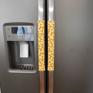 Yellow/Black Dot Refrigerator Handle Covers- Kitchen- (SET OF 2)