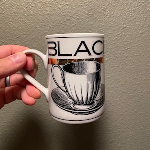 Vintage Black Coffee Mug