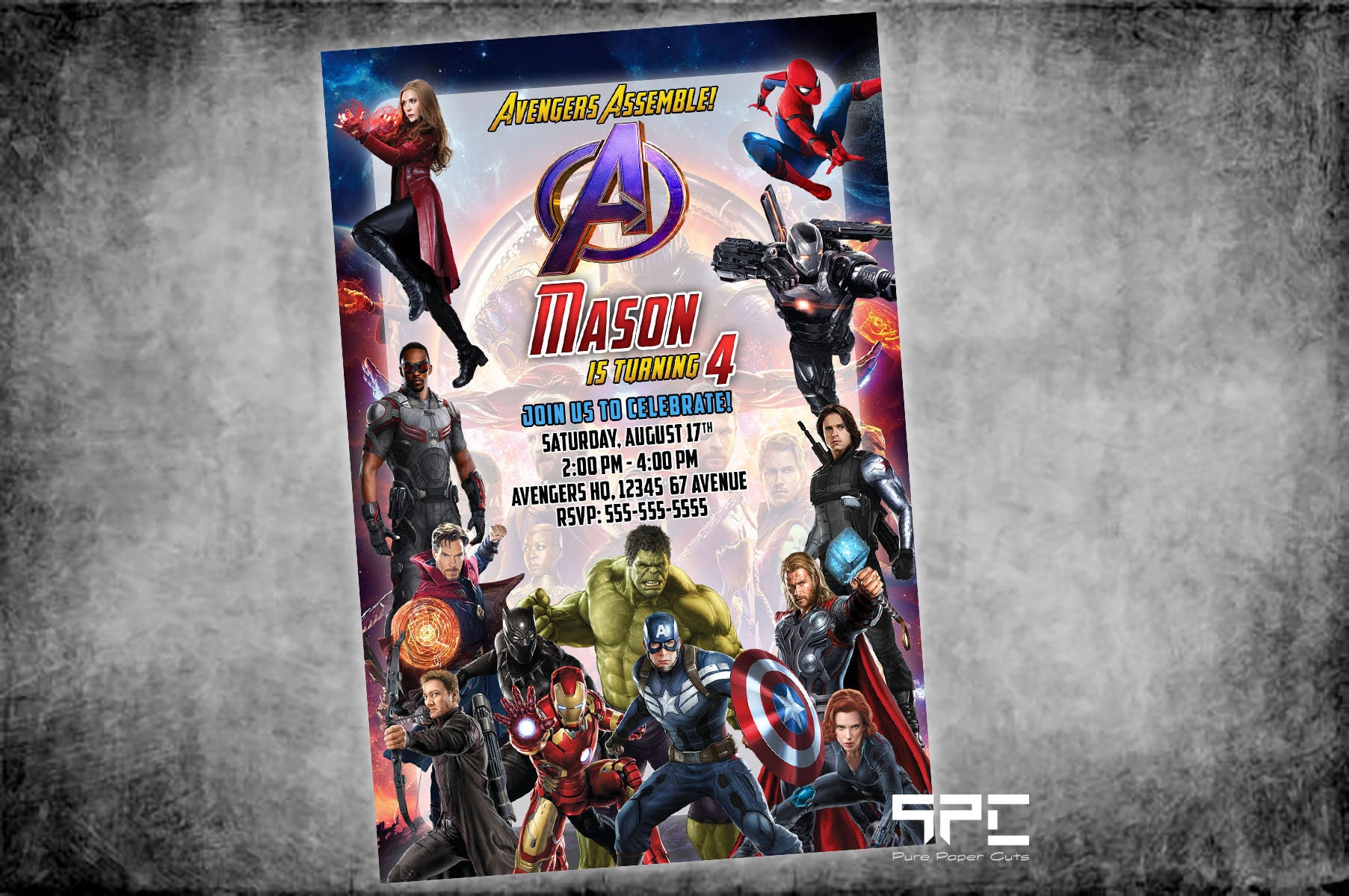 ▷ Invito digitale Avengers, GRATUITO