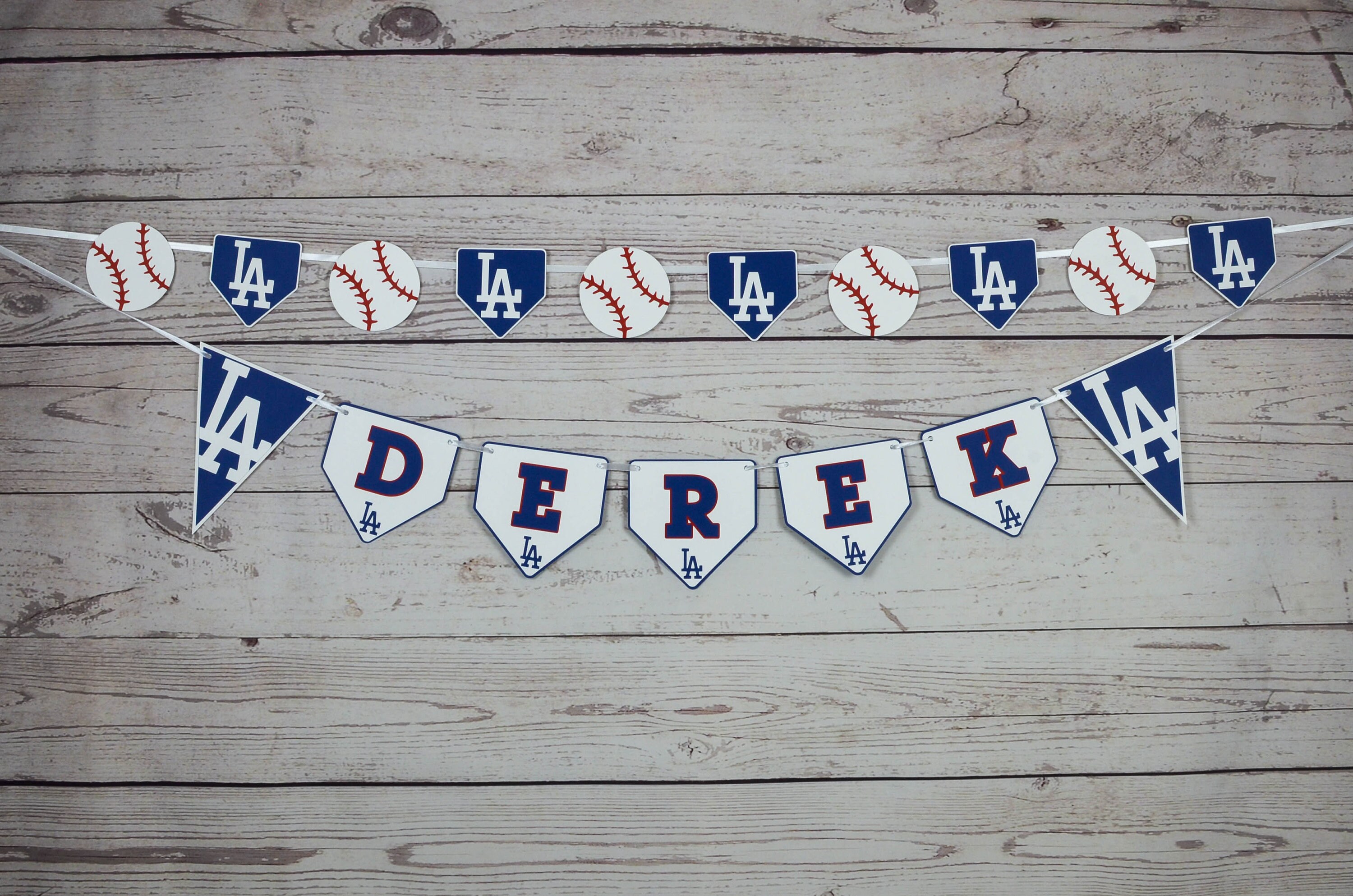 Los Angeles Dodgers Personalized Banner Baseball Party | Etsy