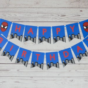 Spiderman Birthday Banner, Spiderman Party, Spiderman Birthday, Superhero, Happy Birthday, Spiderman, Spidergirl, Spiderman Decorations image 1
