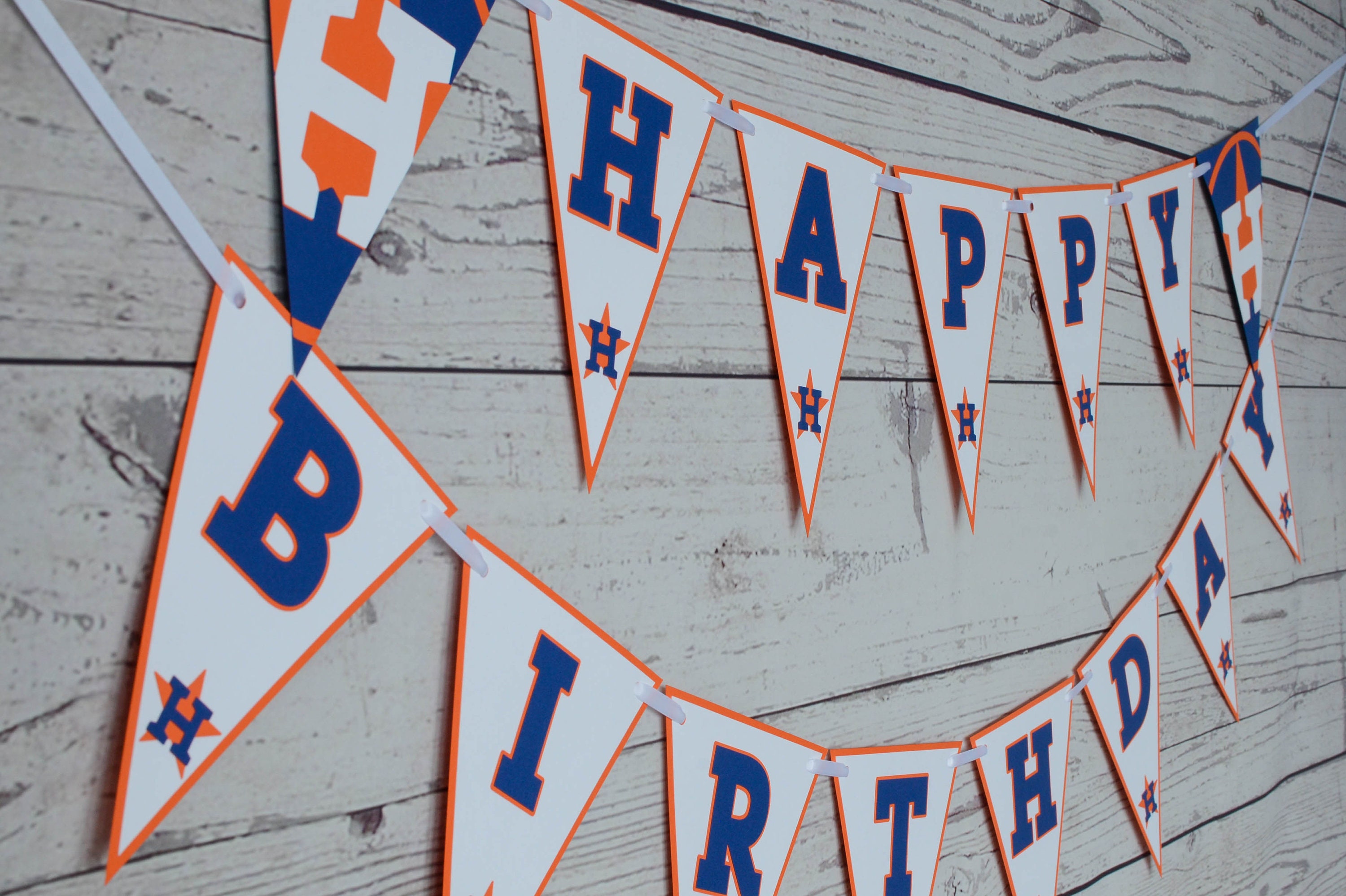 Houston Astros Happy Birthday Banner Baseball Party 