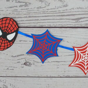 Spiderman Garland, Spiderman Party, Spiderman Birthday Garland, Spiderman, Spidergirl, Superhero, Avengers, Spiderman Decorations image 4