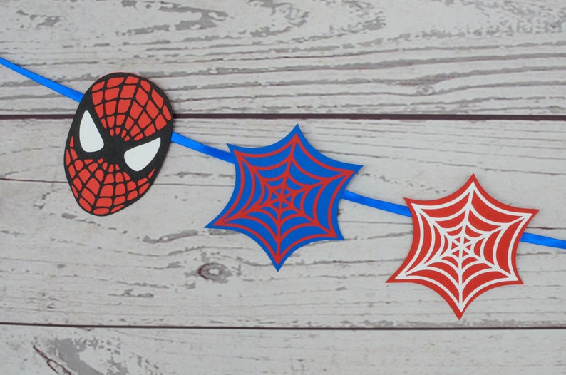 Spiderman Garland, Spiderman Party, Spiderman Birthday Garland, Spiderman, Spidergirl, Superhero, Avengers, Spiderman Decorations image 4