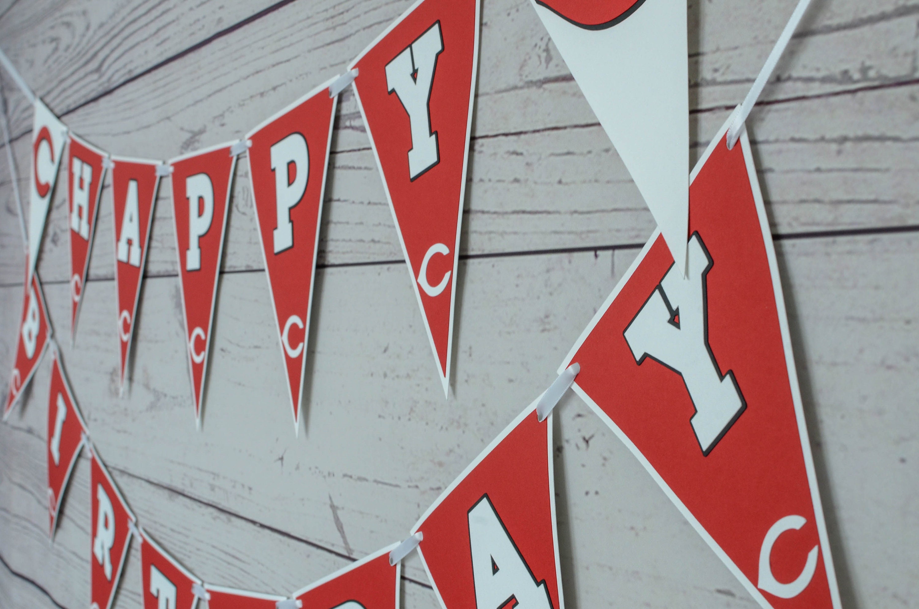Cincinnati Reds Happy Birthday Banner Baseball Party Etsy Ireland