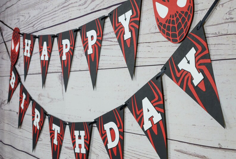 Miles Morales Happy Birthday Banner, Superhero Party, Spider-Verse Birthday, Spider-Verse, Superhero Decorations, Spiderman, Miles Morales image 3