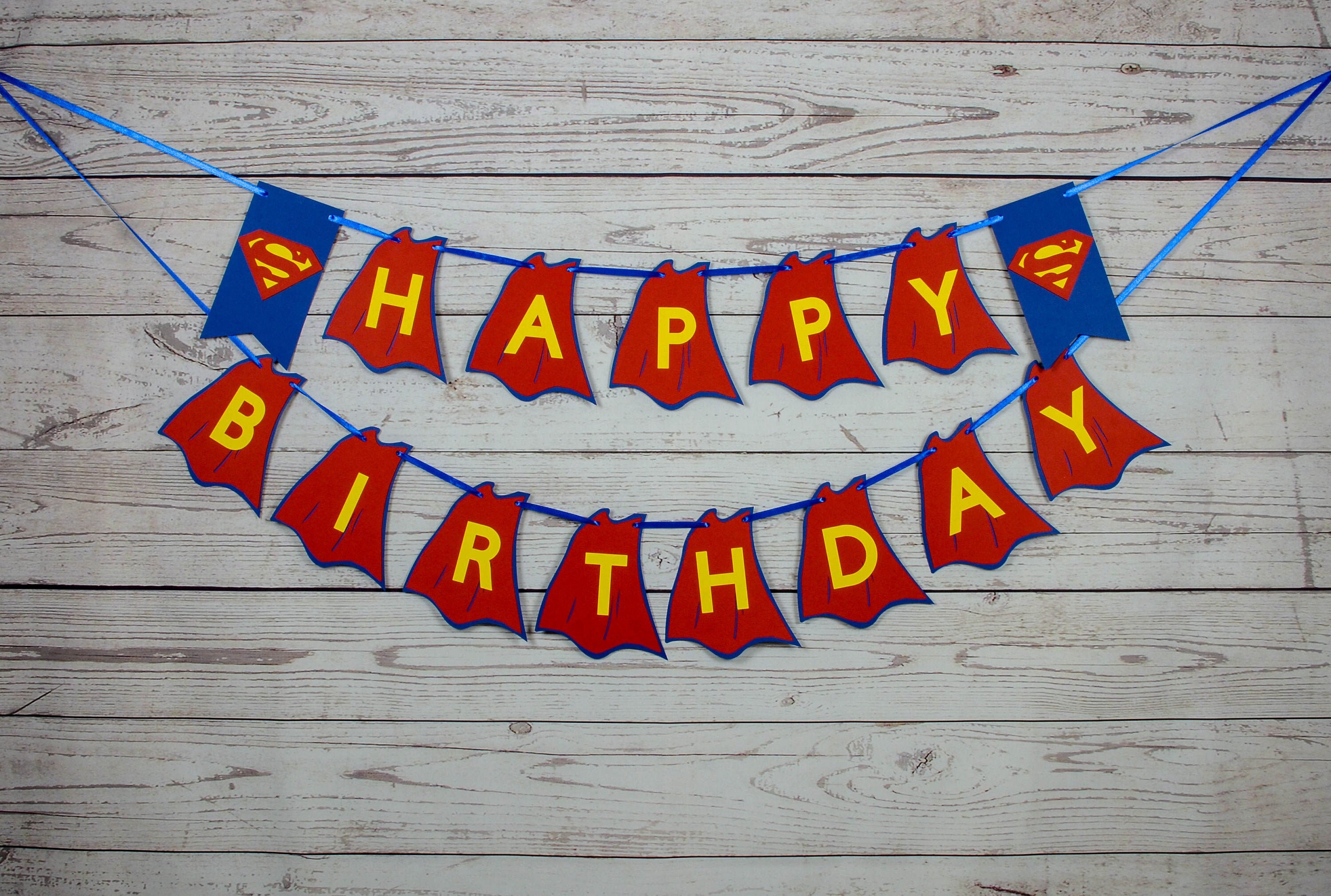 superman-birthday-banner-superman-party-superman-birthday-etsy
