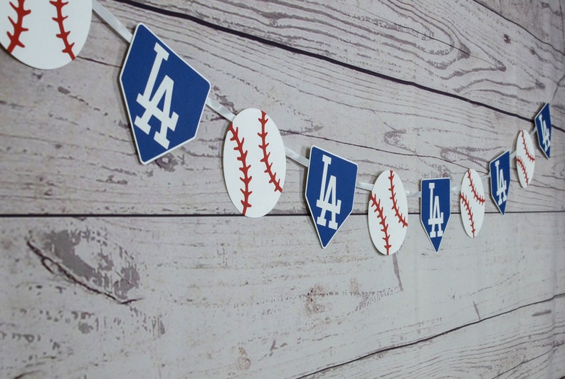 Los Angeles Dodgers Personalized Banner Baseball Party | Etsy