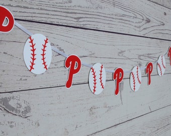 Philadelphia Phillies Garland, Baseball Party, Philadelphia Phillies Birthday Garland, Baseball Party Decorations, Phillies Decorations