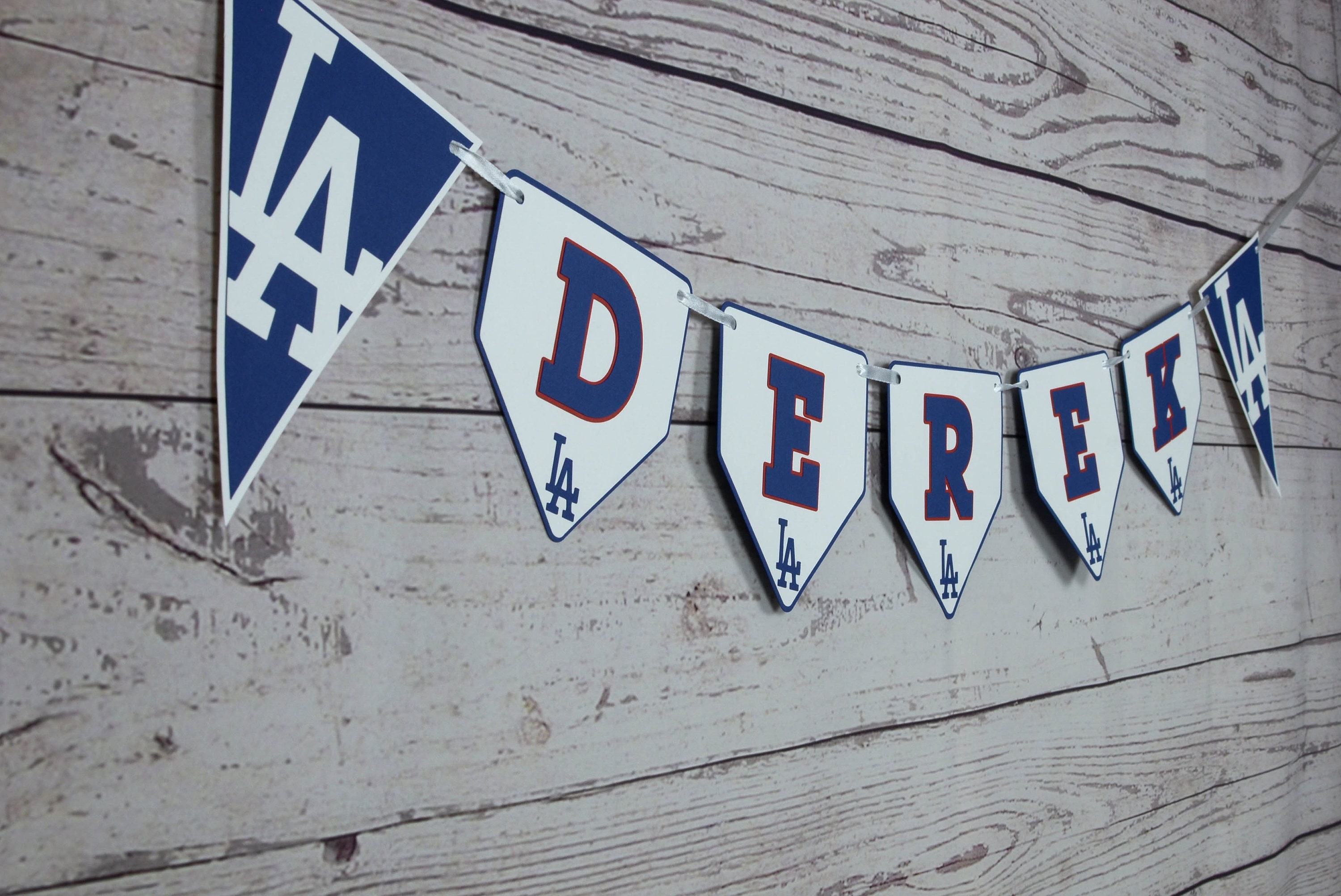 Los Angeles Dodgers Personalized Banner Baseball Party | Etsy