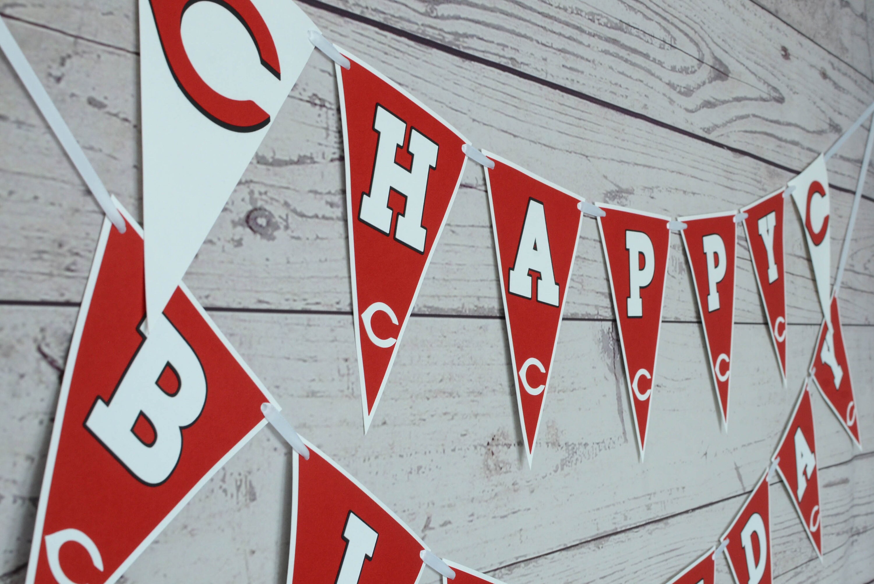 Cincinnati Reds Happy Birthday Banner Baseball Party Etsy Ireland