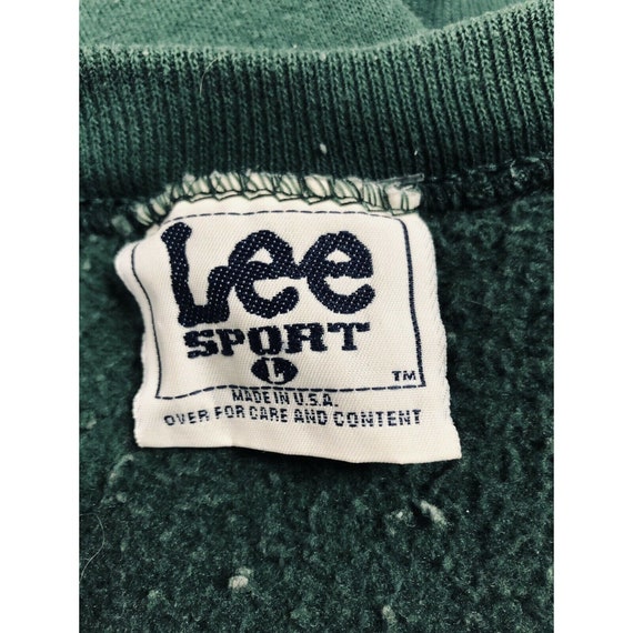 Vtg Lee Sport Green Bay Packer Crew Neck Size L M… - image 4