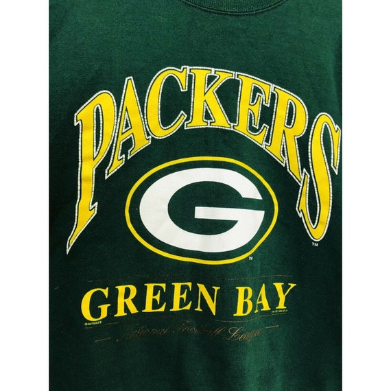 Vtg Lee Sport Green Bay Packer Crew Neck Size L M… - image 3