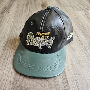 キャップ 90s NFL Green Bay Packers Leather Cap Green Bay Packers Leather Nfl Hat - Etsy