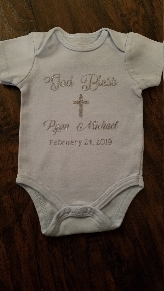 christening onesie for boy