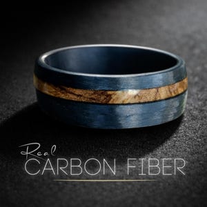 Real carbon fiber ring mens carbon fiber wedding band