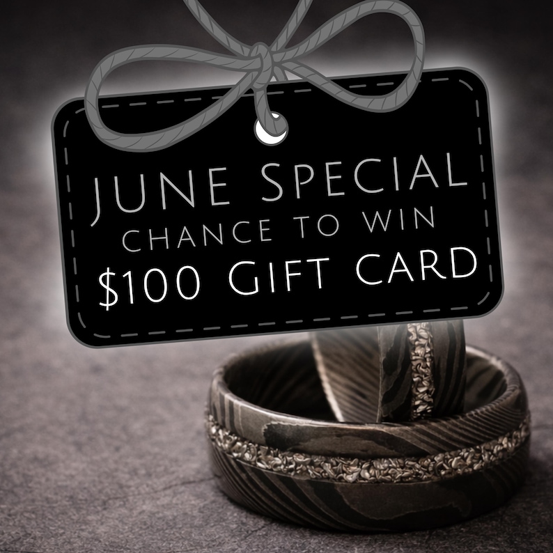 Damascus Steel Meteorite Ring, Handmade Wedding Band for Him image 5