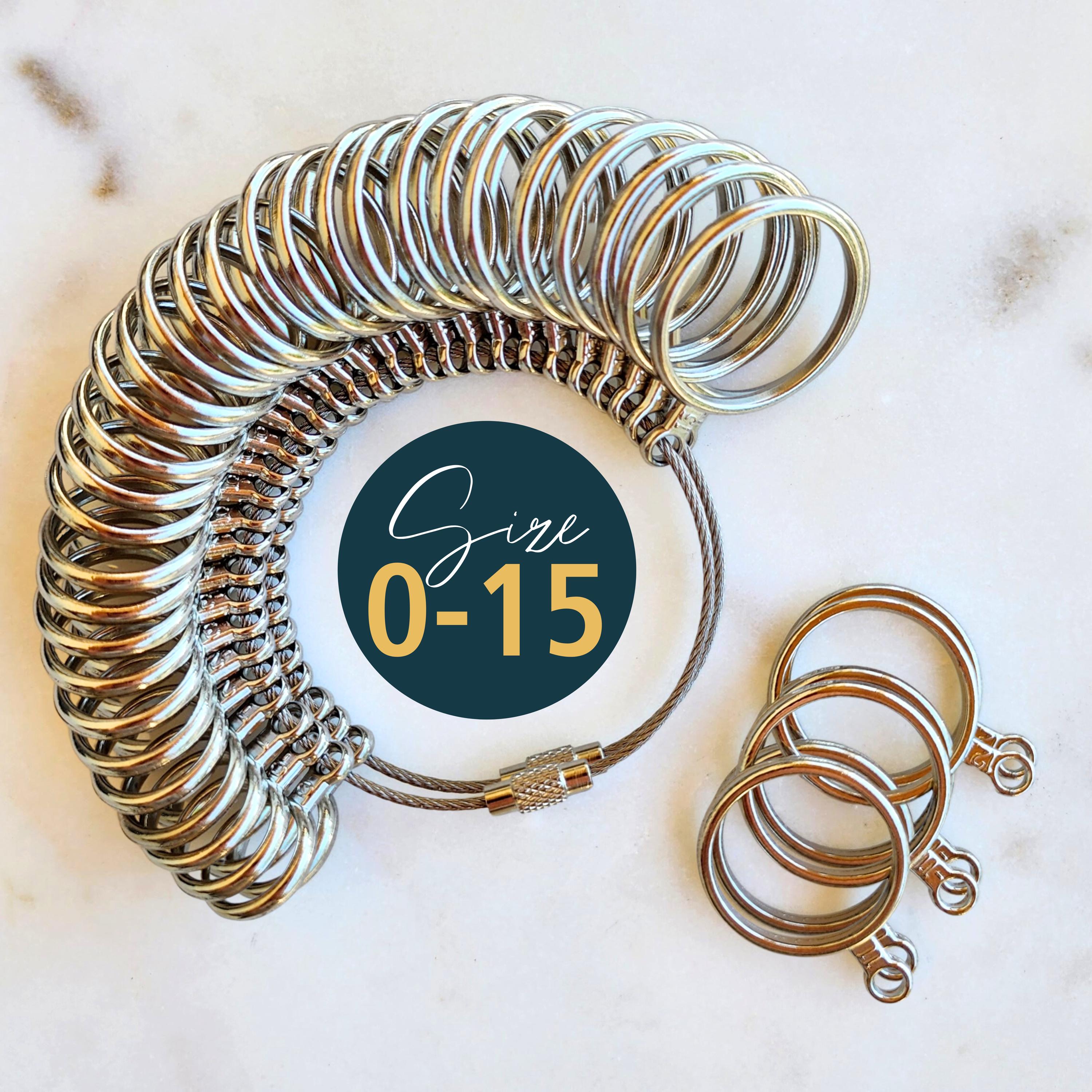 Ring Sizer for the Perfect Ring Fit, Size 0-15 with 1/2 Sizes, Choose the perfect Ring Size